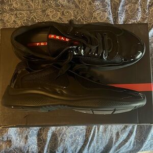 Prada - America's Cup Patent Leather Patchwork Sneakers